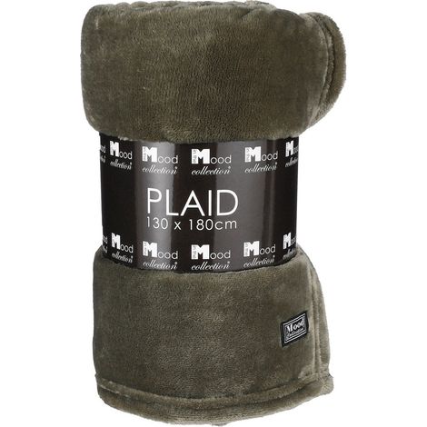 Plaid en Polaire Doux et Chaud Couverture de Canapé ou Lit Marron Foncé 180 x 130 cm - PANGIVO (1/4)