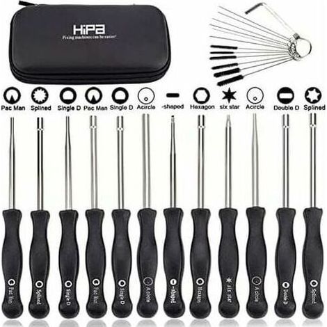 Ensemble de 12 outils de réglage de carburateur et tournevis de réglage pour moteur à 2 temps, pour débroussailleuses, trononneuses Poulan, Husqvarna, STHIL, Echo. (1/5)