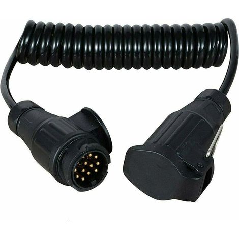 Rallonge de câble de raccordement 2 m 13 broches vers 13 broches pour remorque, bateau, remorque, caravane, porte-vélos, etc. (1/4)