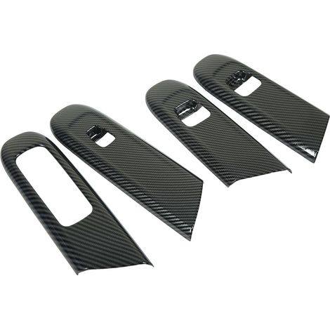 Plaques de garniture de panneau de porte pour Mercedes Classe C W206, style carbone, décor de lève-vitre, remplacement, intérieur voiture (1/5)