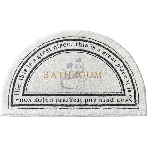 Tapis de sol demi-cercle antidérapant absorbant séchage rapide salle de bain cuisine entrée