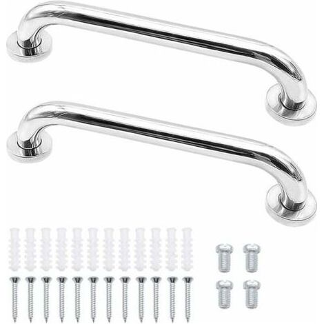 Barre d'Appui en Acier Inox Antidérapant, 2pcs Barre d’appui de Salle de Bain Barres de Sécurité Murale (1/5)