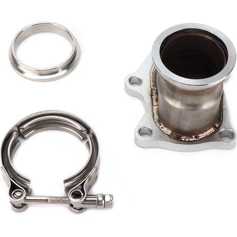 Bride de downpipe 5 boulons vers adaptateur conversion V-band 2,5 pouces remplacement turbo TD04 14412AA451 (1/5)