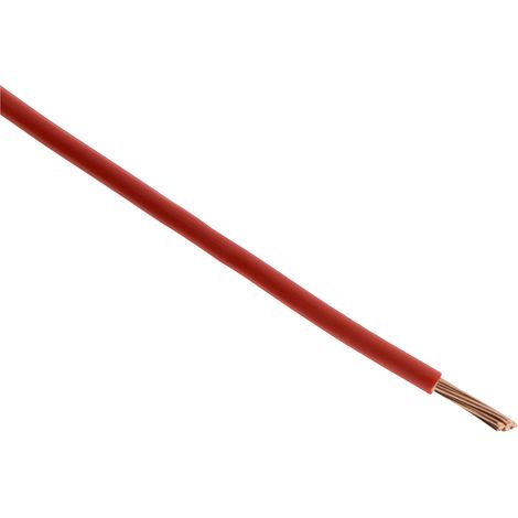 Zenitech – Câble d'alimentation électrique H07V-R 16mm² rouge – Longueur 100m – Pour appareils électroménagers et outils électroportatifs