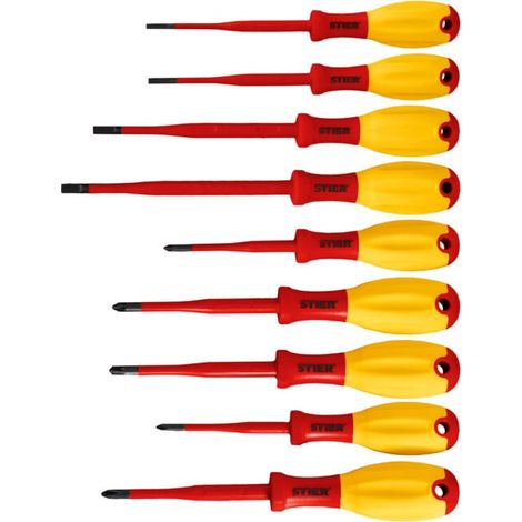 Jeu de 9 tournevis STIER slimVDE+ (1/5)