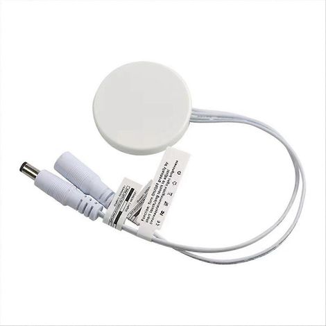 Interrupteur mural tactile LED blanc avec variateur, capteur tactile encastré, panneau en bois, gradation sans vis (1/5)