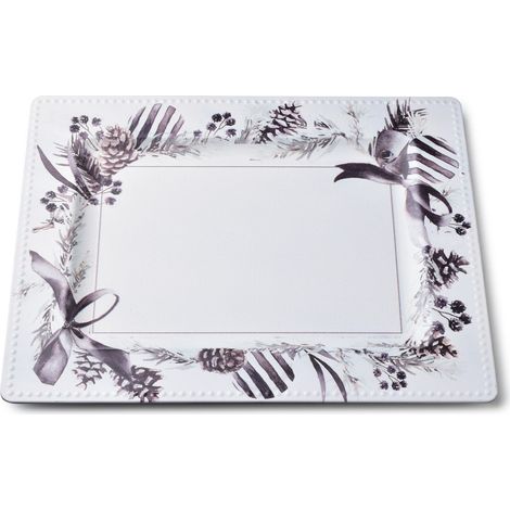 Oggetto decorativo BLANCHE FESTIVE sottobicchiere 31,5x25xh1,5cm