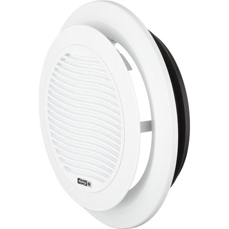 Helios ZAV 80 Zuluft-Abluft-Ventil DN 80 für Wand/Deckeninstallation, verschließbares Frontgitter
