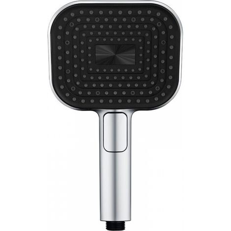 Pommeau de Douche Economie Deau, Anti Calcaire Douchette【Silicone de Qualité Alimentaire】, Haute Pression, Douchette Grande, 3 Modes de Jet, Chrome (1/5)
