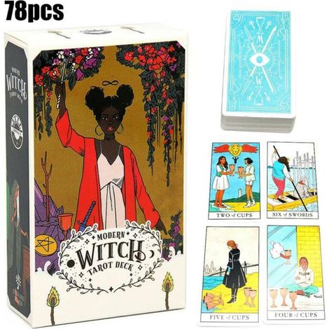 Tarot de la Sorcière Moderne : 78 cartes de tarot avec instructions (1/5)