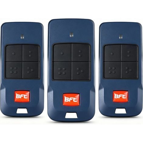 Télécommande motorisation de porte BFT Mitto Cool C4 4 canaux 433 MHz – Technologie rolling code – Portée jusqu’à 100 mètres – Lot de 3 (1/5)