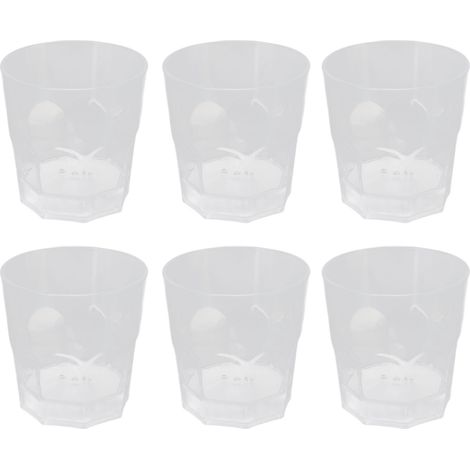 Ortviai Gobelets à whisky LED multicolores, 6 pièces, activation à l’eau, forme octogonale, lumière intégrée (1/5)