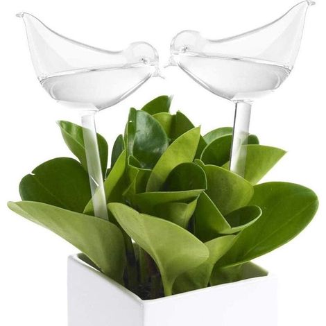 Sistema di irrigazione a goccia di lusso per piante - Sfera d'acqua per uccelli - Sistema di irrigazione per piante e fiori - 200 ml - Confezione da 2 (1/4)