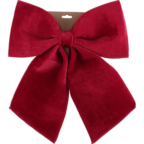 Ribbon Noeud De Noel - Velours - Pour Guirlande Arbre Et Couronne - 3 Tailles - Décoration Festive Hanoukka Noël (1/5)