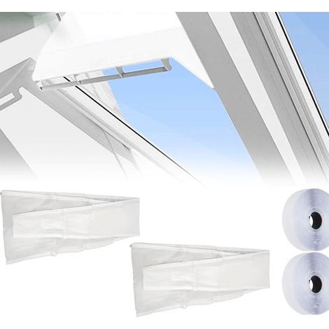 Kit de sellado para aire acondicionado portátil de 2 x 190 cm, tela aislante, burlete para ventana de aire acondicionado portátil, ventana pivotante central con un perímetro de hasta 380 cm, para aire (1/5)