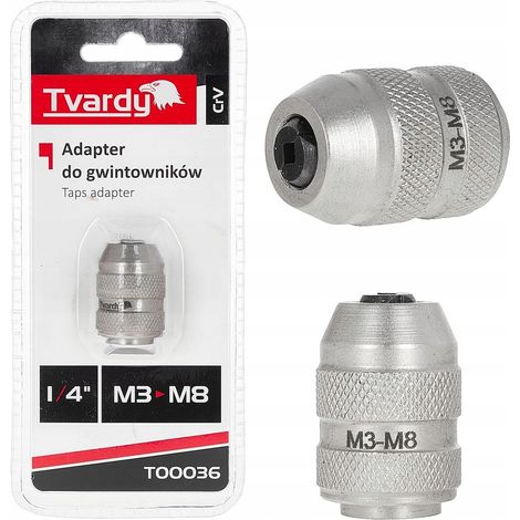 Adaptateur pour tarauds CrV 1/4" M3-M8 (150)