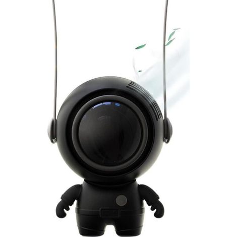 Tragbarer Astronautenventilator – Mini-USB – 900 mAh – 3 Geschwindigkeitsstufen – Schwarz (1/4)