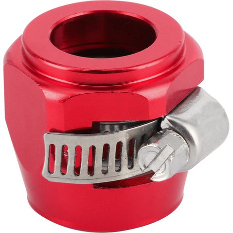 Collier de finition connecteur 10AN aluminium rouge pour durite essence/huile/diesel/gaz/air/eau (1/5)