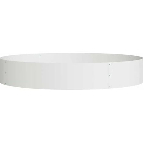 Anillo de jardinera exterior de diseño moderno minimalista 120 x 120 x 20 cm de acero blanco 020052267 (1/5)
