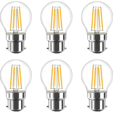 4W Ampoule LED B22 G45, 400Lm Equivalente à 40W, 2700K Blanc Chaud, Non-Dimmable, Lot de 6 (1/5)