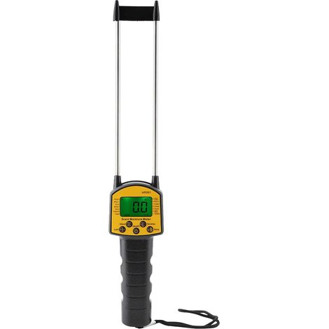 Medidor de humedad de granos, higrómetro de arroz, medidor de humedad de granos, sonda para medir la humedad del trigo y el maíz, medidor de humedad multifuncional para fibra, cacahuetes y soja. (1/5)