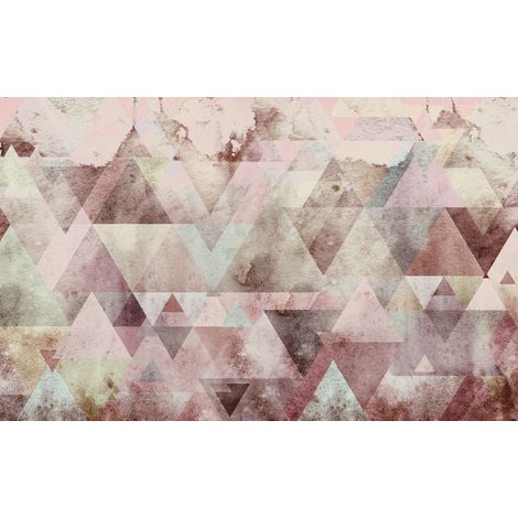 Papier peint panoramique romantique,modern,urban Triangles Rouges (1/4)