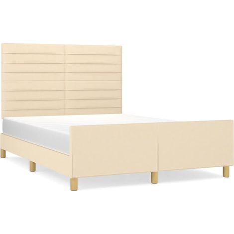 Maison Exclusive - Giroletto senza Materasso Crema 140x190 cm in Tessuto (1/5)