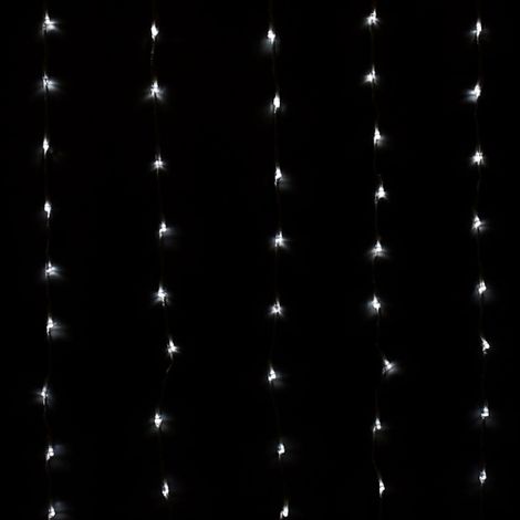 Wisdom tenda luminosa 160 led di natale luce Bianco Caldo 3x1 mt cavo trasparente con 8 giochi di luce per uso interno e esterno (1/5)