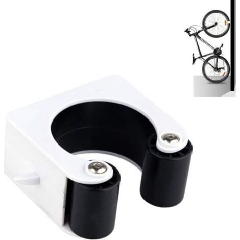 Wandmontierter Fahrradständer, Fahrradträger, platzsparende Wandhalterung, Fahrradaufbewahrungssystem, für drinnen und draußen, für Rennräder und Mountainbikes (MTB, Weiß, 1 Stück) - Crezuo (1/4)