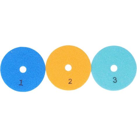 3-teiliges Diamantpolierpad-Set (4 Zoll) zum Schleifen von Marmor, Terrazzo und Beton