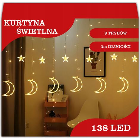 Lichterkette mit Sternen für Fenster, Weihnachtssterne, LED-Lampen, 3 m