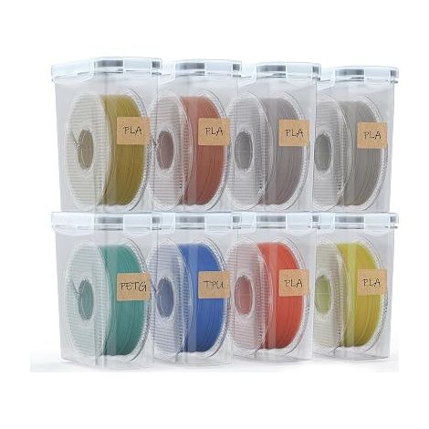Filament Storage Box for 3D Printing Waterproof and Protected - Storage Box with Desiccants and Label for Home and Office, Waterproof (1/5)