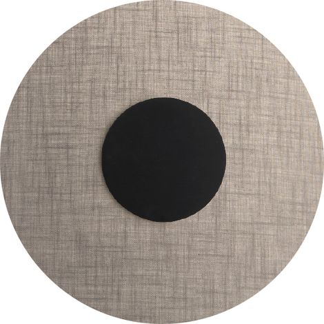 Solaris Applique da Parete Nera con Paralume Avorio 12W 3000K CRI90 IP20 - Rossini Group, Illuminazione LED di Design per Interni (1/5)