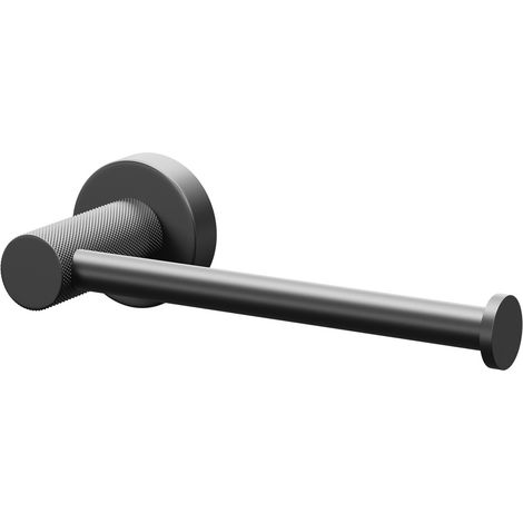 Colore Matt Black Industrial Style Wall Mounted Toilet Roll Holder (1/5)