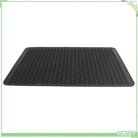 Tapis de cuisinière en silicone - FAFeICY - 71x50 cm - Résistant à la chaleur - Nettoyage facile - Noir (1/5)