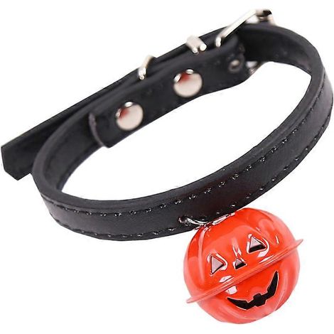 2 collares ajustables con cascabel, diseño de calabaza, para mascotas. Cómodos. (1/5)