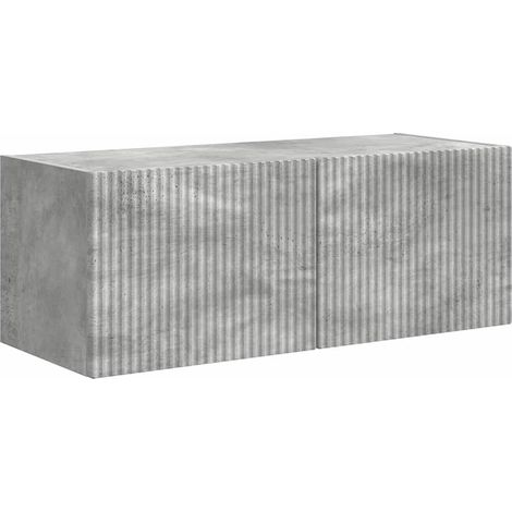 Maison Exclusive - Meuble TV mural Béton 78,5 x 31 x 29,5 cm Bois d'ingénierie (1/5)