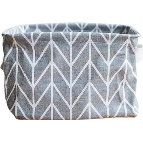 Panier De Rangement Pliable - Tissu Tressé - Poignées En Bois - Pour Jouets Placard Bureau Salon - Lot De 1 (1/5)