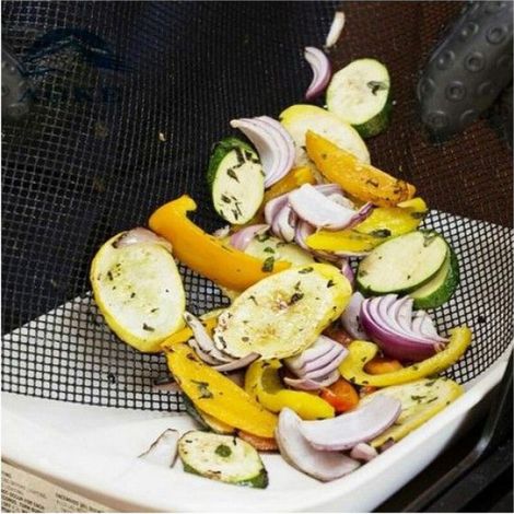 2 Grille de cuisson, Anti-adhésive, Tissu en fibre, Revêtement en téflon, Barbecue et four (1/5)