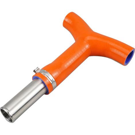T-Stück Kühlschlauch-Kit, Verbesserter Kühlmittelfluss, Robustes Silikon-Design, Orange (1/2)