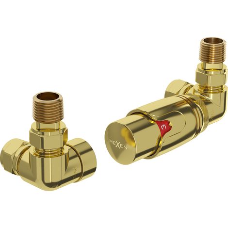 Mexen G00 conjunto termostático axial, dorado - W903-900-50 (1/3)