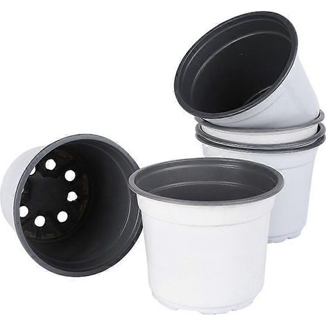 75 pots de fleurs en plastique pour pépinière, rempotage et décoration de jardin (1/4)