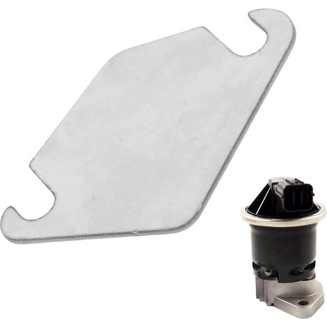 Placa de válvula EGR, junta de válvula EGR ciega, placa de sellado EGR de acero inoxidable, apta para motores 1.4 y 1.6 HDI (sin orificios).