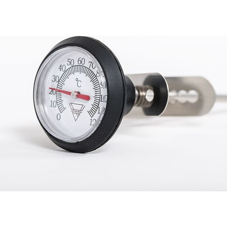 Thermomètre à pointe rétractable en forme de stylo pour salons de thé et cafés, noir. (1/5)