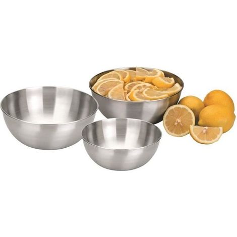 1 saladier inox, 22 cm, résistant four et lave-vaisselle, finition brossée, pour cuisine quotidienne