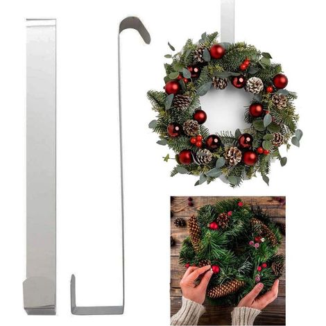 Patère - aucun perçage requis, se monte facilement sur n'importe quelle porte - Métal - 18 cm - Idéal pour suspendre manteaux, serviettes, vêtements, peignoirs et robes de chambre