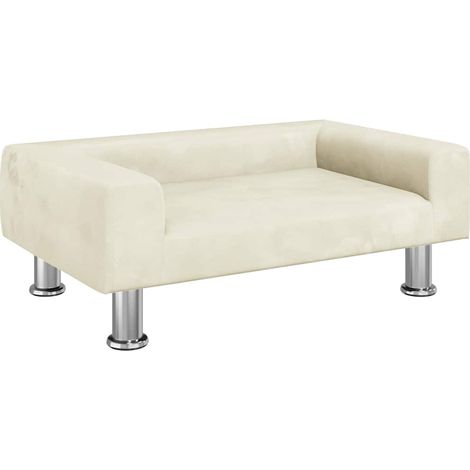 Lit pour chien panier canapé confortable 70 x 45 x 26,5 cm velours crème