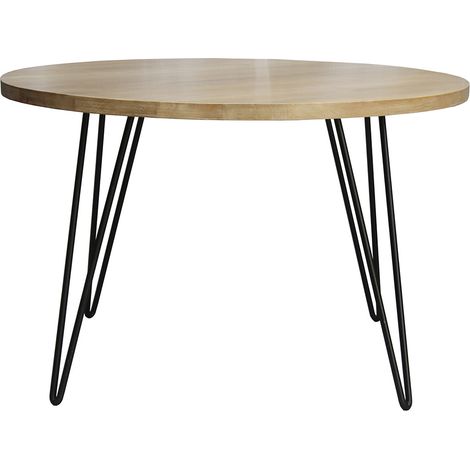 Tavolo da pranzo rotondo in legno massello di mango D116 cm VIBES