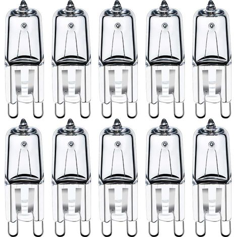 G9-Halogenlampen, 45 W, transparent, G9-Kapselbirnen, 230 V, warmweiß, dimmbar, 10 Stück (1/5)