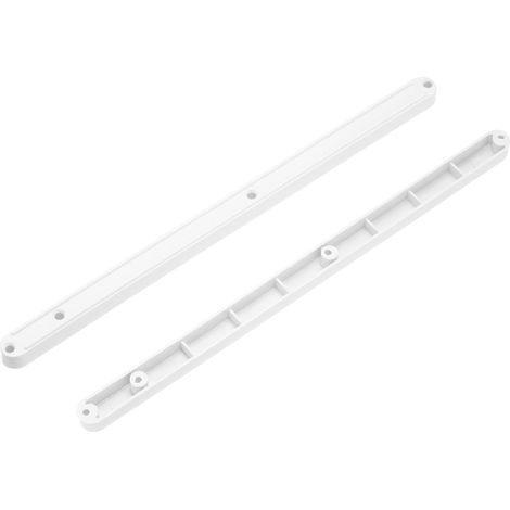 Glissières de Tiroir de 12 Pouces, 4 Pièces de Rails de Guidage en Plastique Montés sur le Côté pour Armoire/Tiroir/Table de Chevet/Garde-Robe avec Rainure de 15 mm (19/32"), Blanc (1/5)